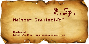 Meltzer Szaniszló névjegykártya
